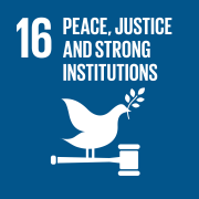 SDG 16 – Peace, justice and strong institutions (Icon)