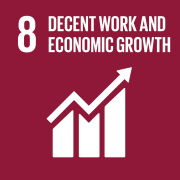 SDG 8 – Decent work and economic growth (Icon)