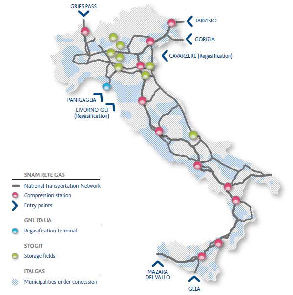 Snam’s presence in Italy (Graphic)