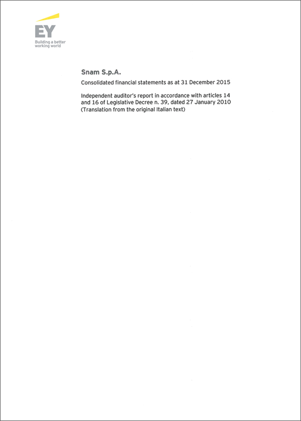 Independent auditors’ report – page 1/3 (Photo)