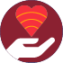 Hand and heart (Icon)