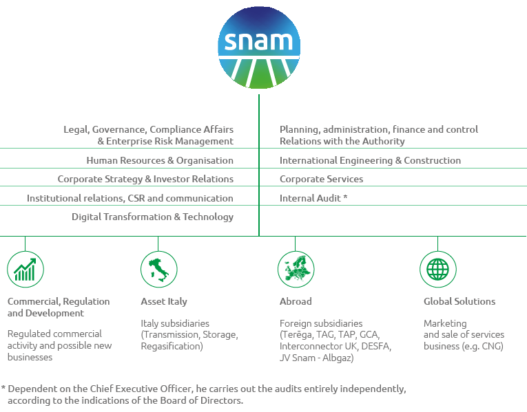 The Snam Organisational Model (graphic)